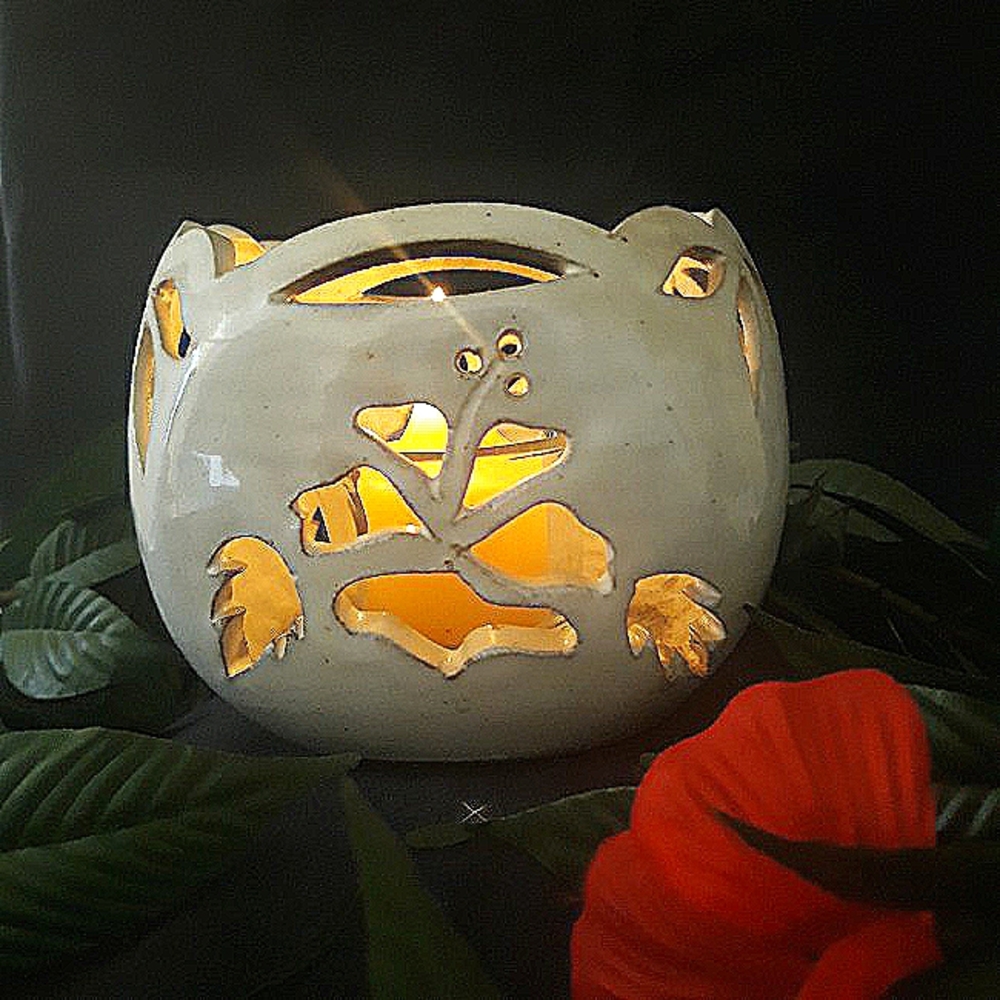 Maui Hibiscus Candle Holder